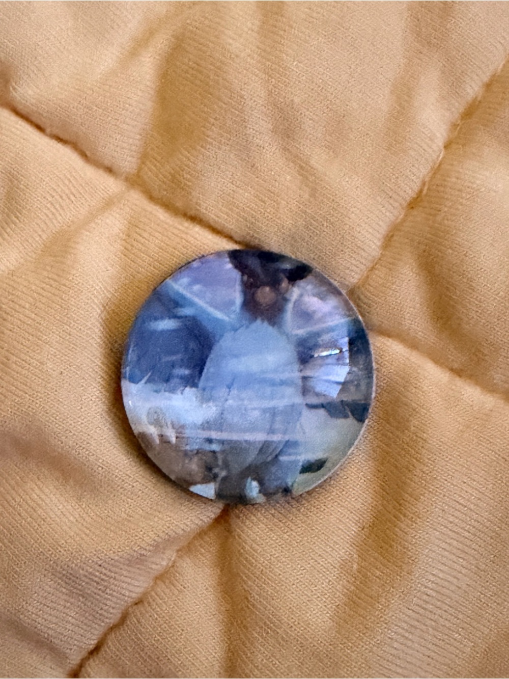 Pokemon Round Glass Accent Disc in Blue and White